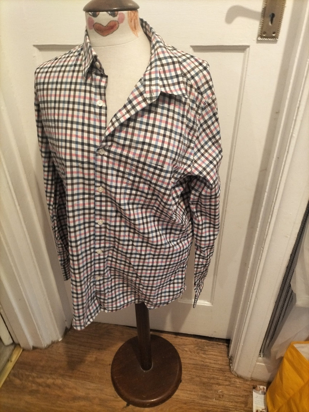 Mens J.Lindeberg Size Medium Multi Check Long Sleeved Shirt