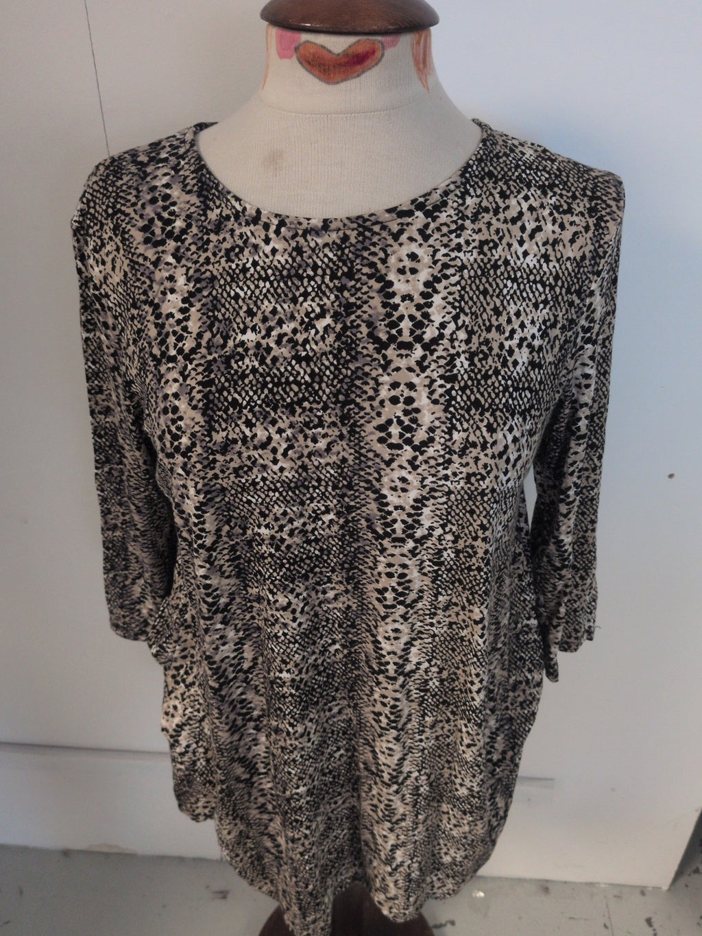 Tu 14 Brown/Beige/Black Half Sleeve Blouse