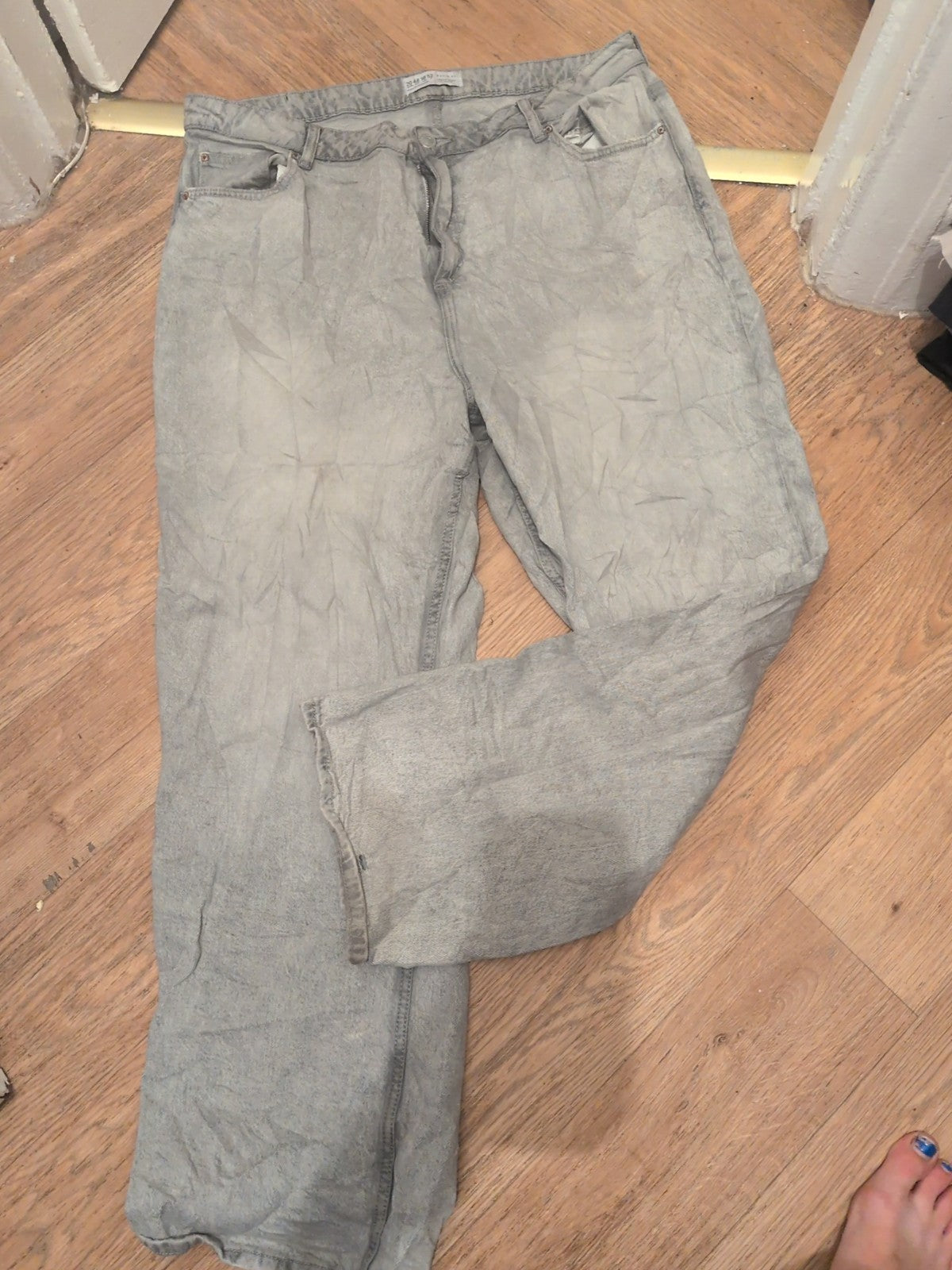 Denim&Co 20 Grey Straight Jeans