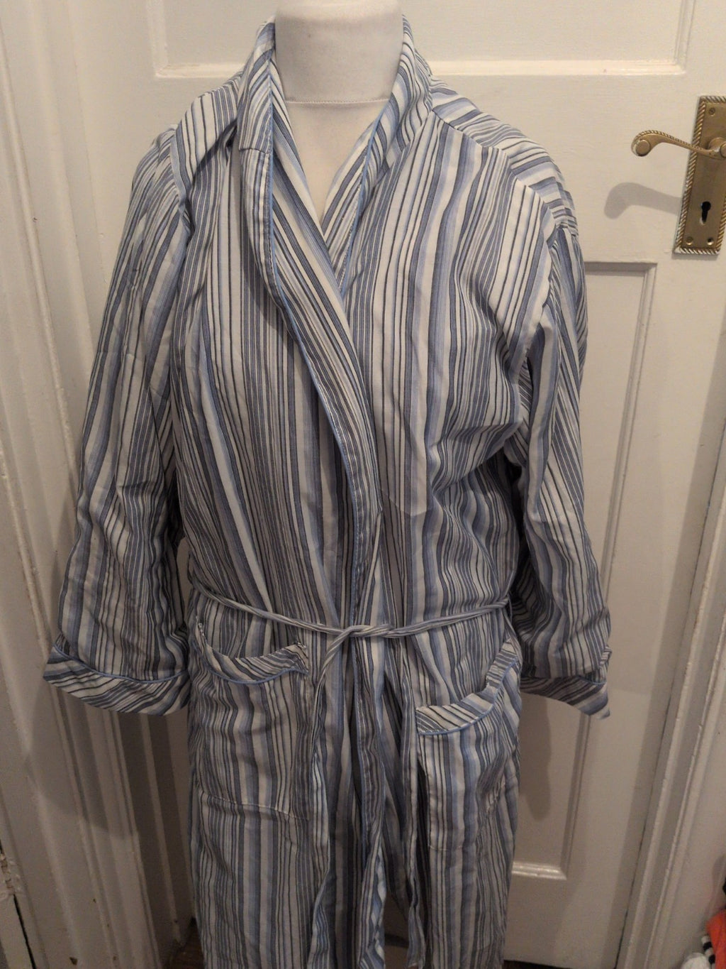 George Medium Blue Stripe Robe