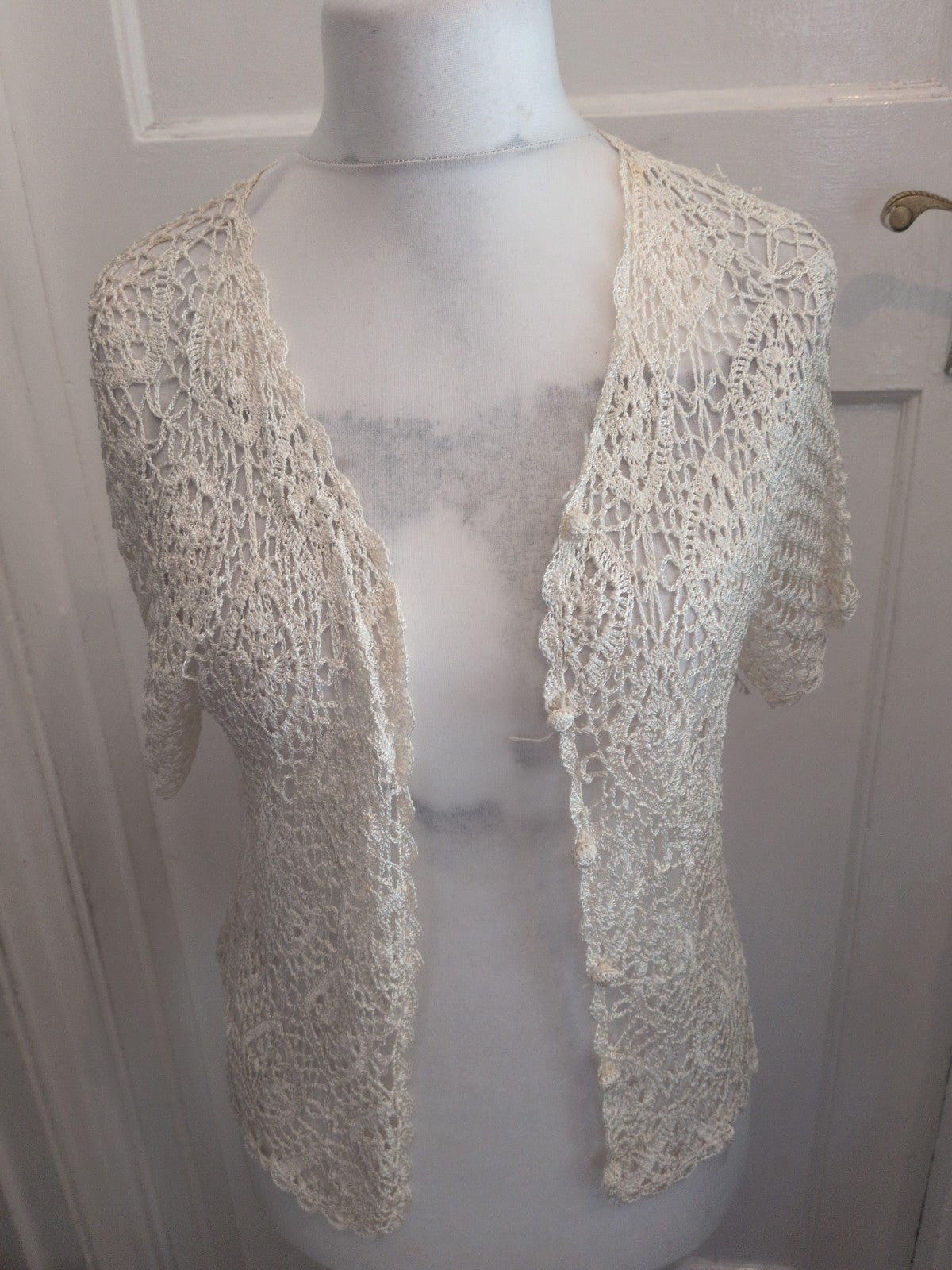 New Look 14 White See Through Short Sleeve Top