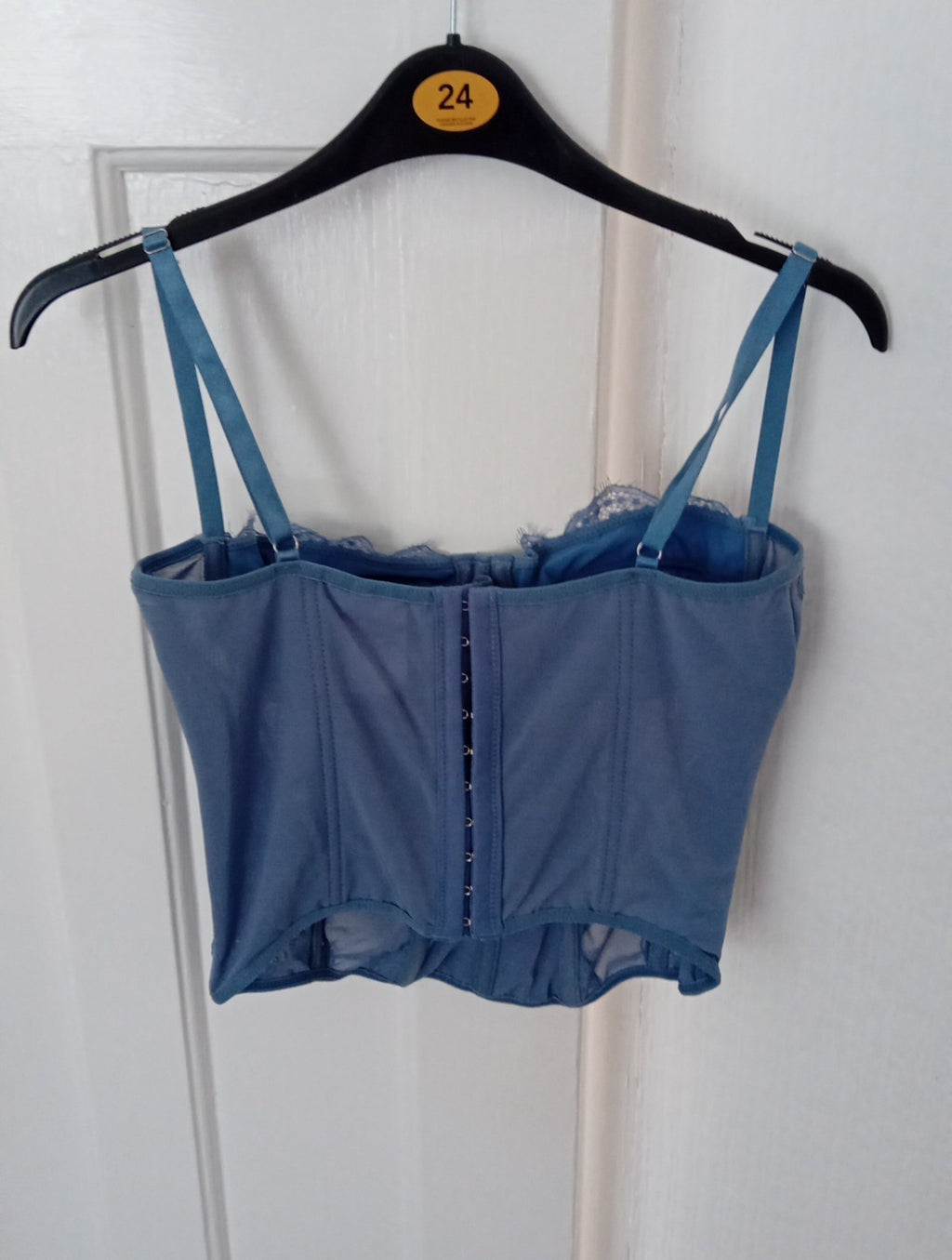 Ladies Corset Top Blue Size Med Shein
