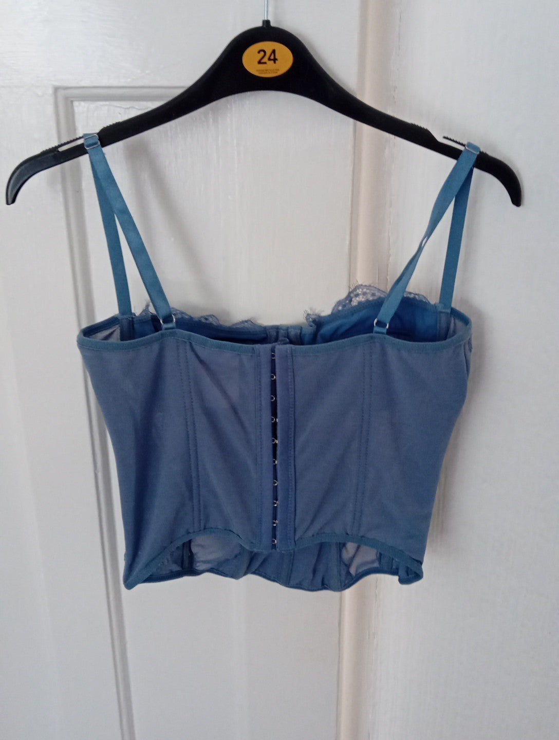 Ladies Corset Top Blue Size Med Shein