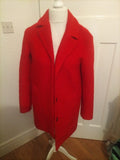 Ladies Divided Size Small Red Lined Jacket Coat