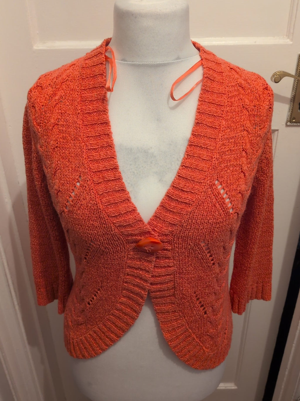 Ladies Evie Size 14-16 Pink Knit Cardigan