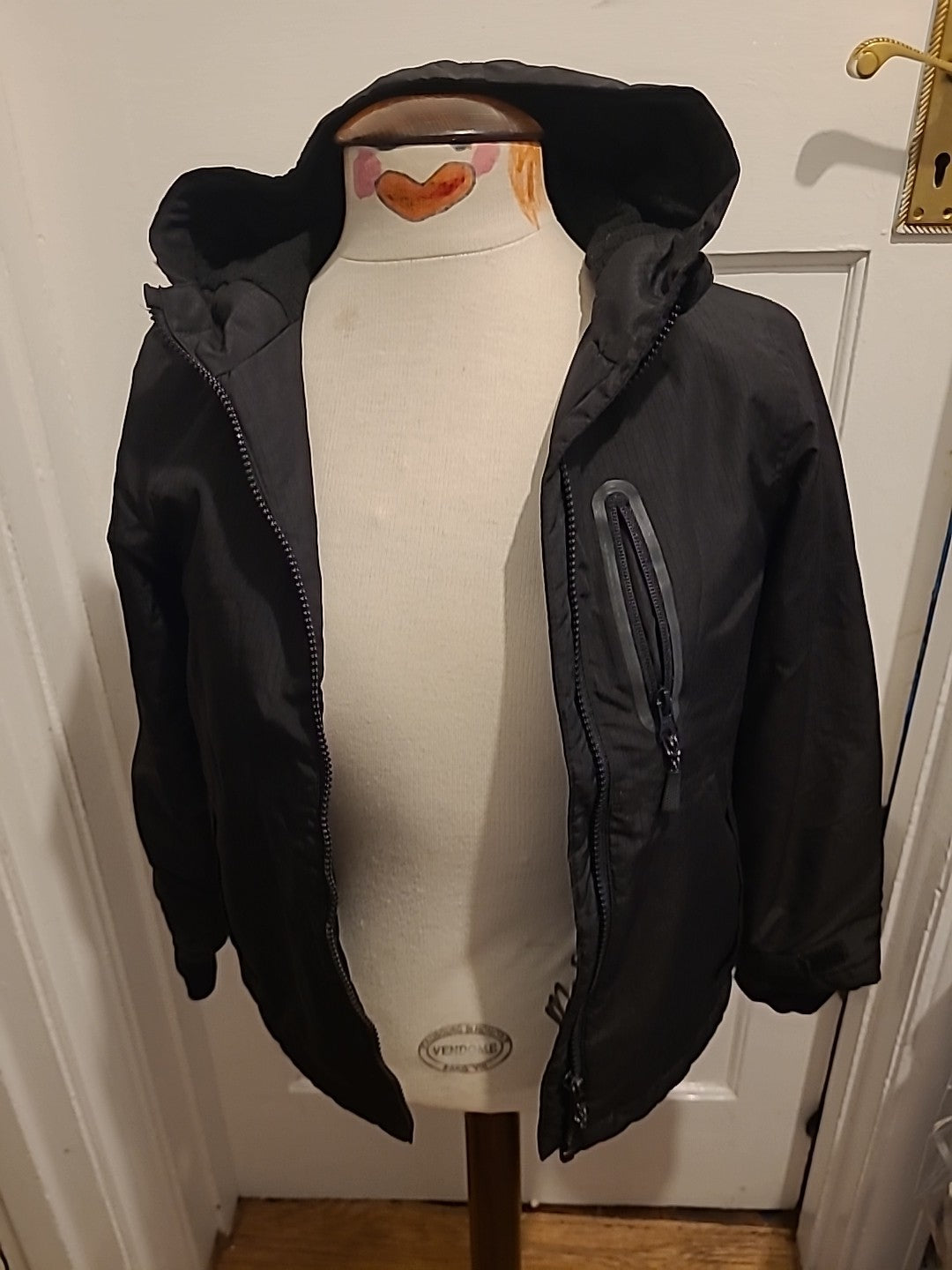 Boys Primark Age 9-10 Years Black Zip Through Jacket