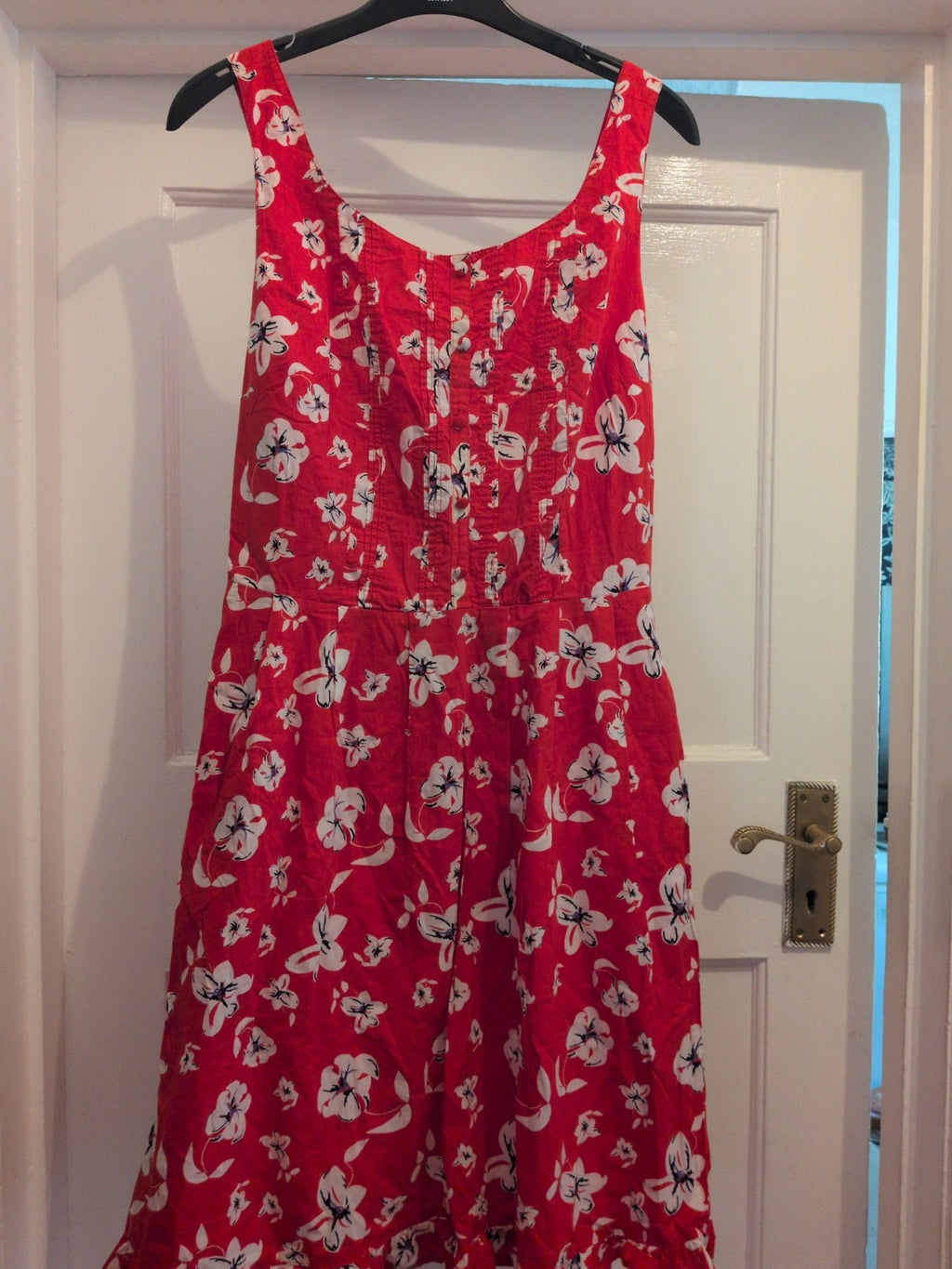Tu 10 Red Floral Sleeveless Fit And Flare Dress
