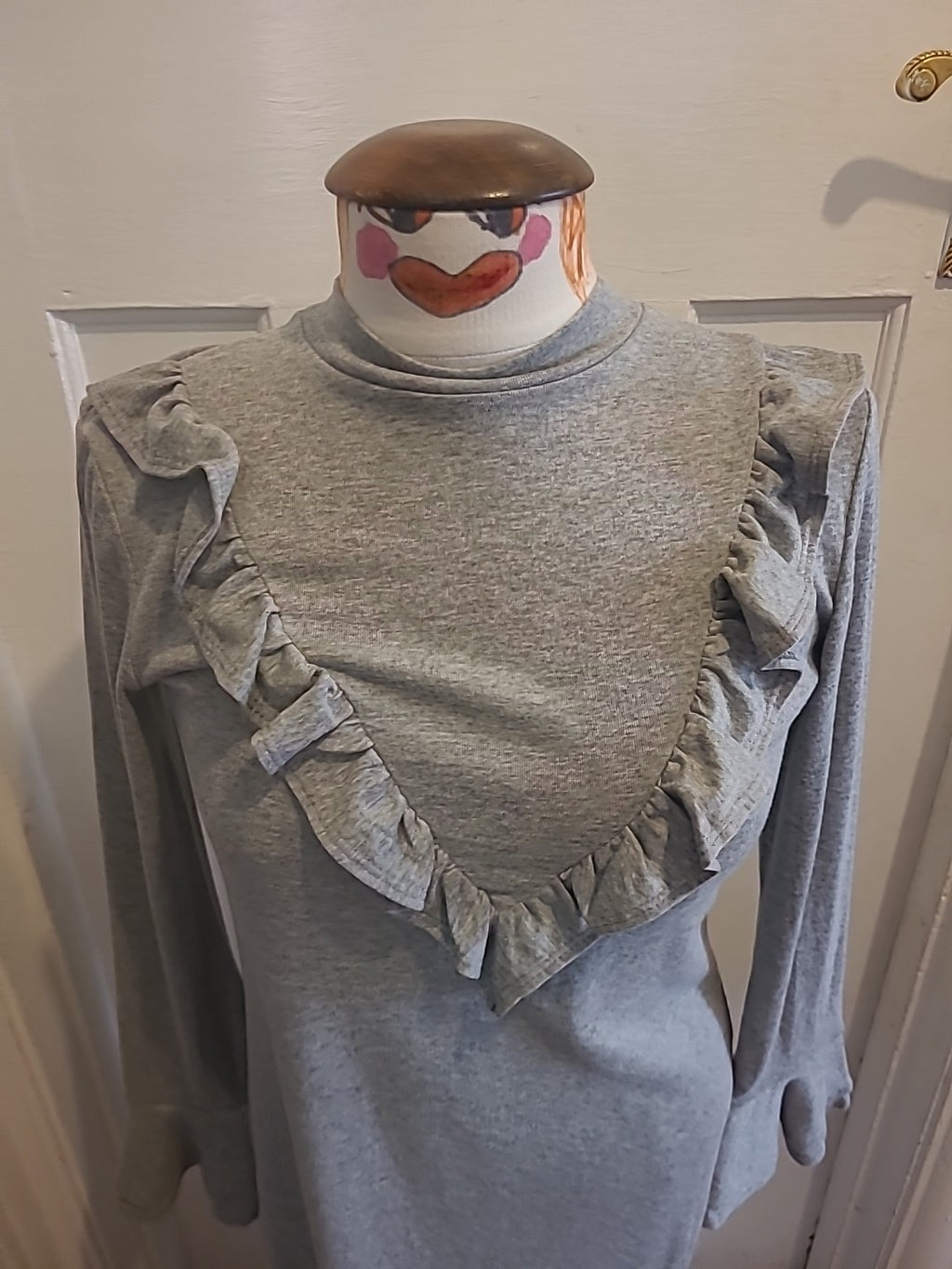 Ladies Shein Size Large Grey Long Sleeved Long Length Dress