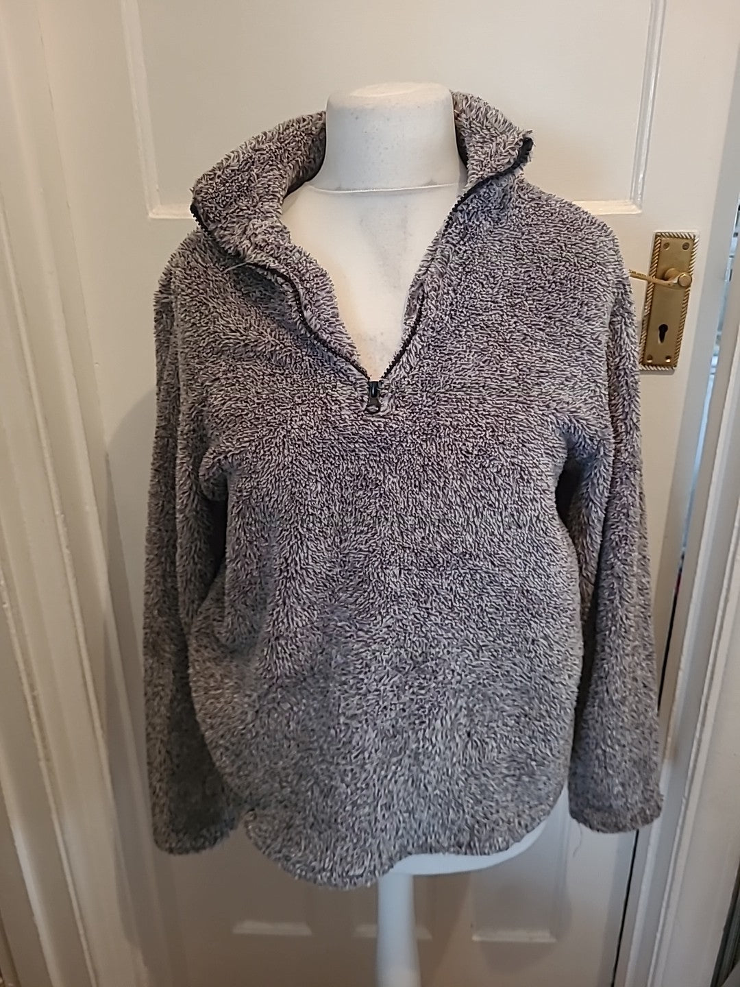 Mens Primark Size M Grey Fluffy Pullover Jumper