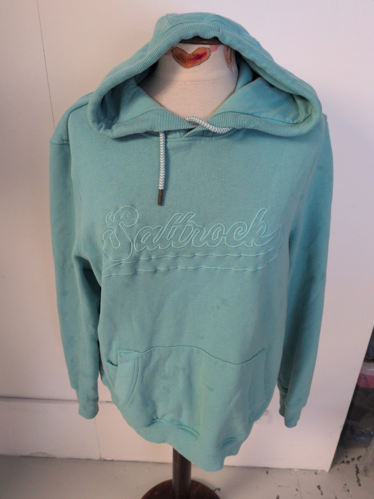 Saltrock Medium Aqua Long Sleeve Pullover Hoodie