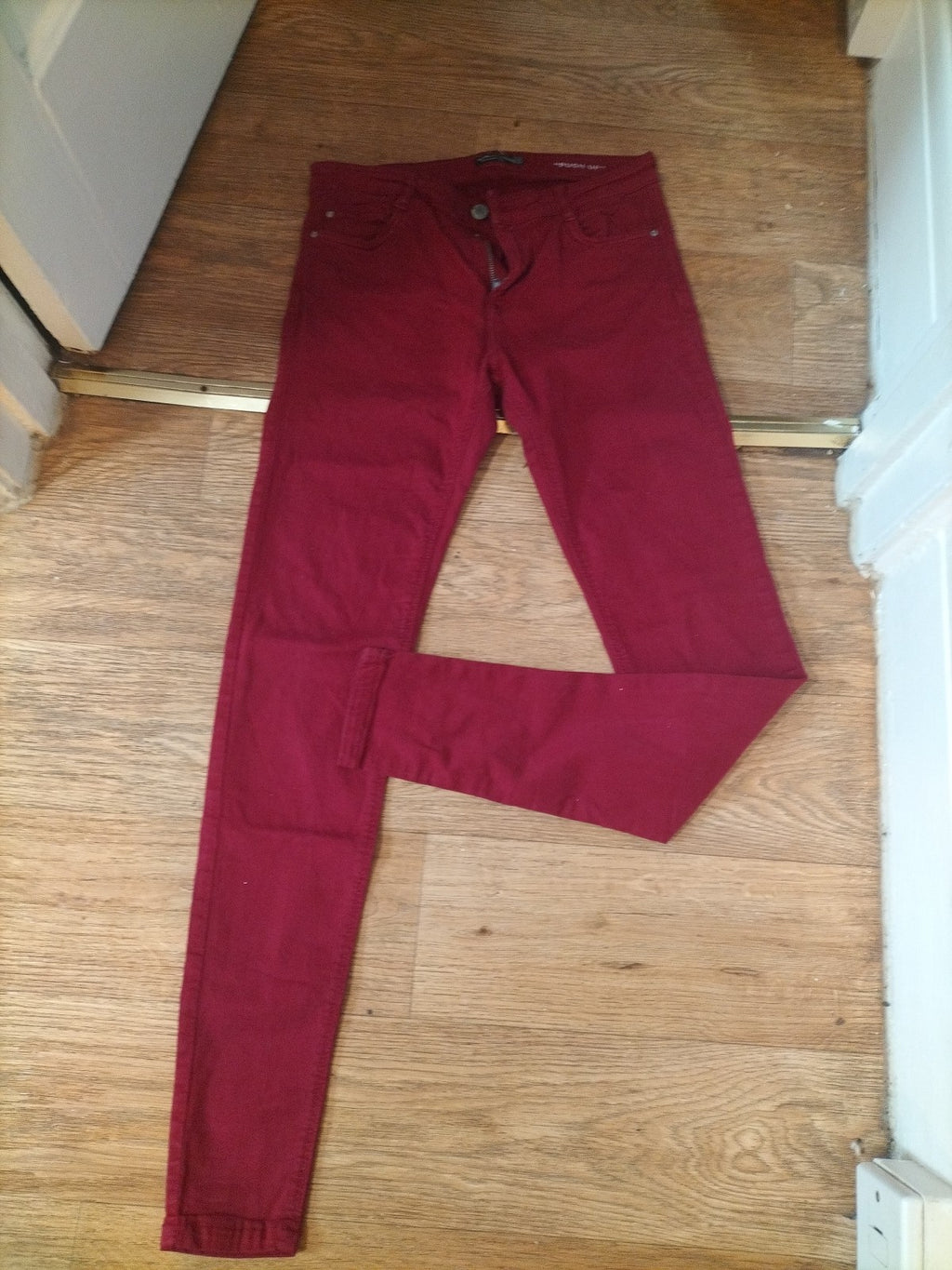 Ladies Bershka Size 10 Deep Purple Push Up Jeans