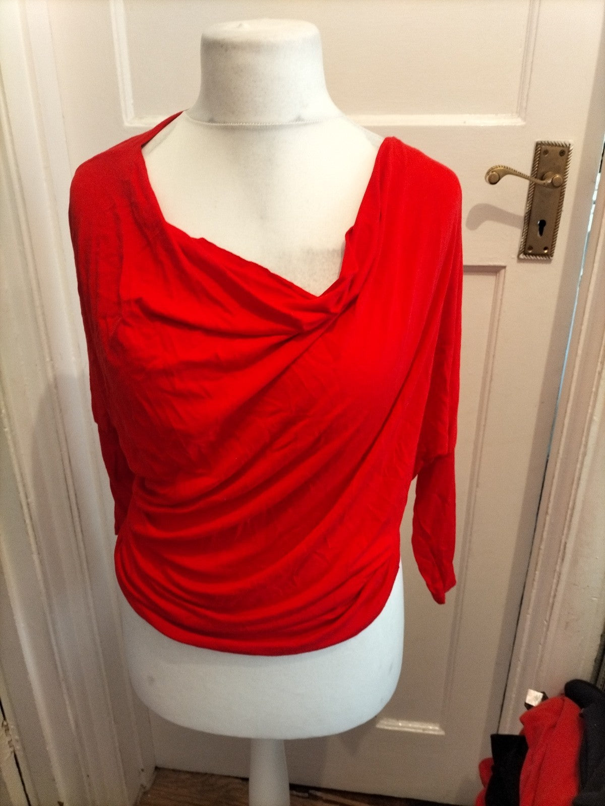 Ladies Size Large Red Half Sleeved T-shirt