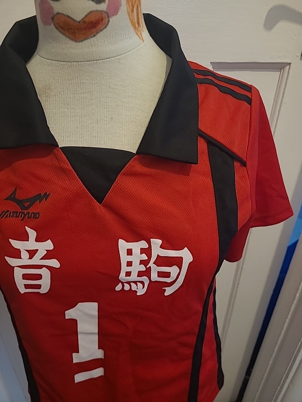 Ladies Size Small Red Black Sports Polo