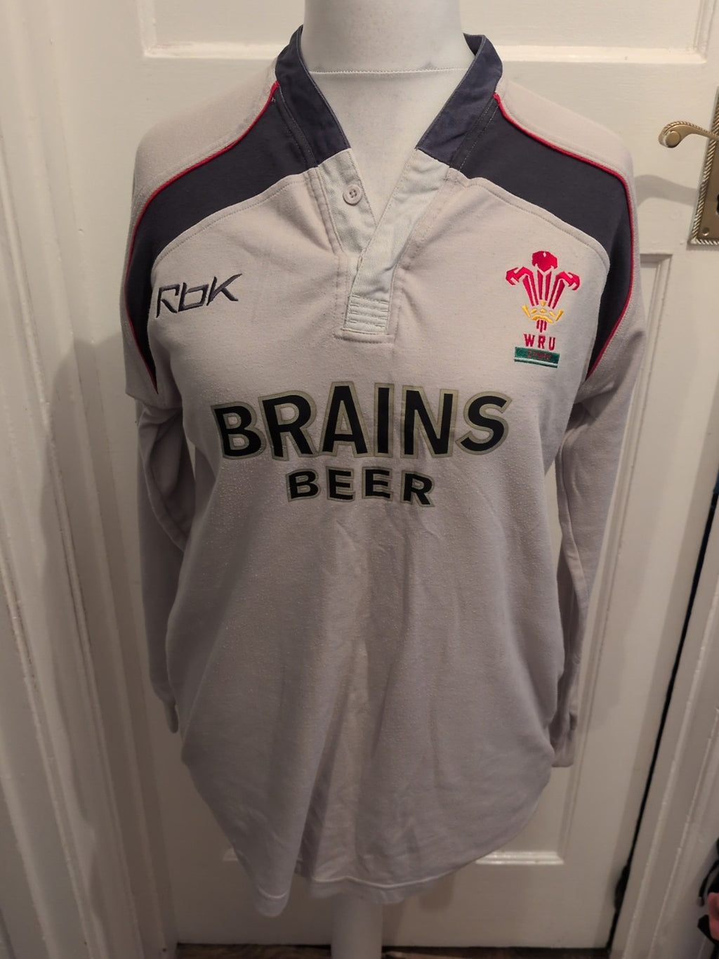 Reebok Medium Cymru Long Sleeve Polo