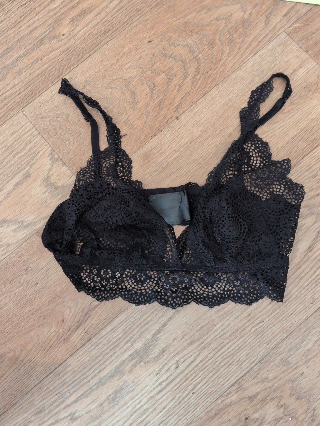 H&M Small Black Bralette No Pad No Wire