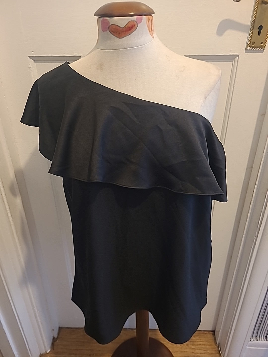 Ladies Very Size 12 Black Off The Shoulder Blouse