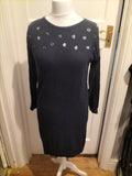 Ladies Crew Clothing Size 10 Navy Sequin Jumper Dress