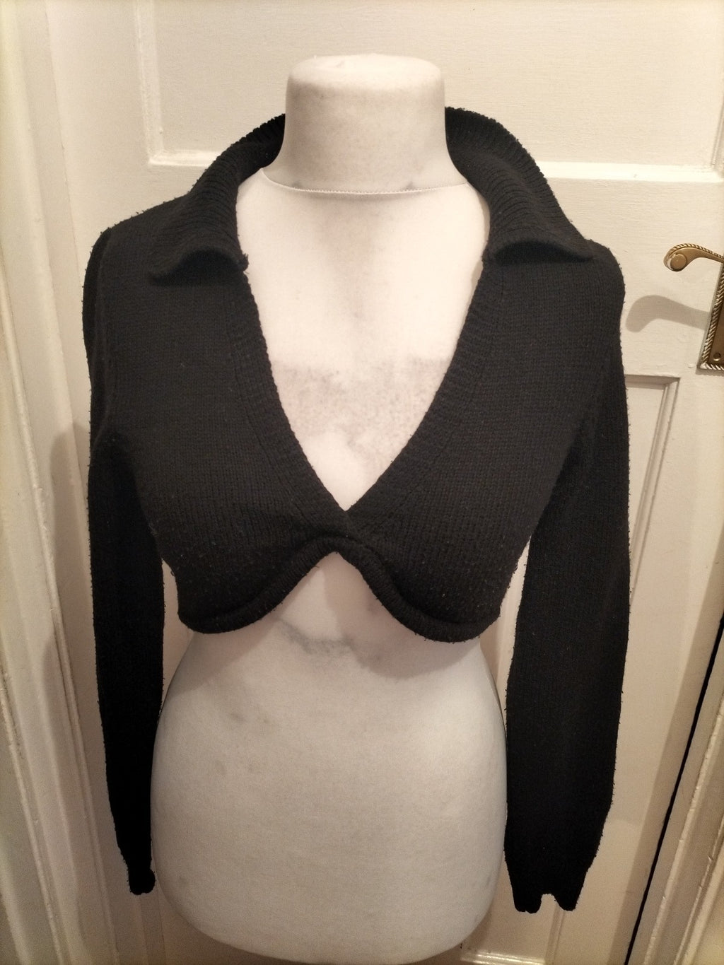 Collusion 12 Black Knit Crop Top