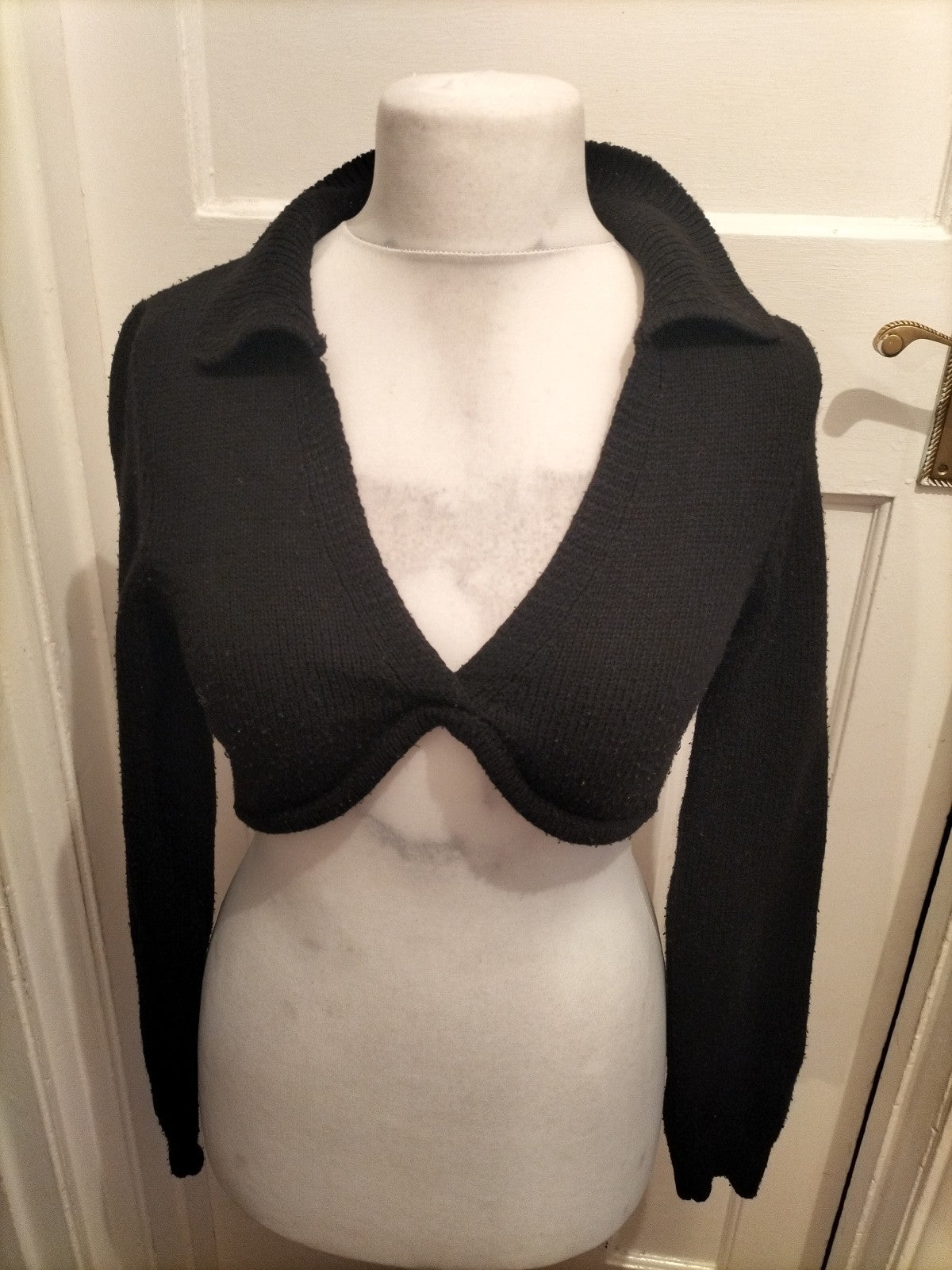 Collusion 12 Black Knit Crop Top