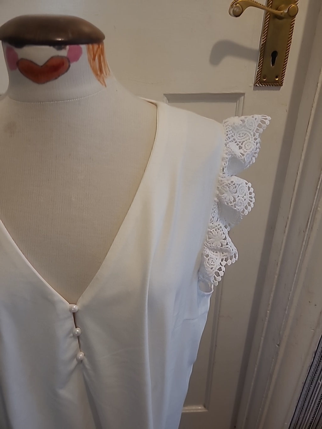 Ladies Shein Curve Top 4XL White