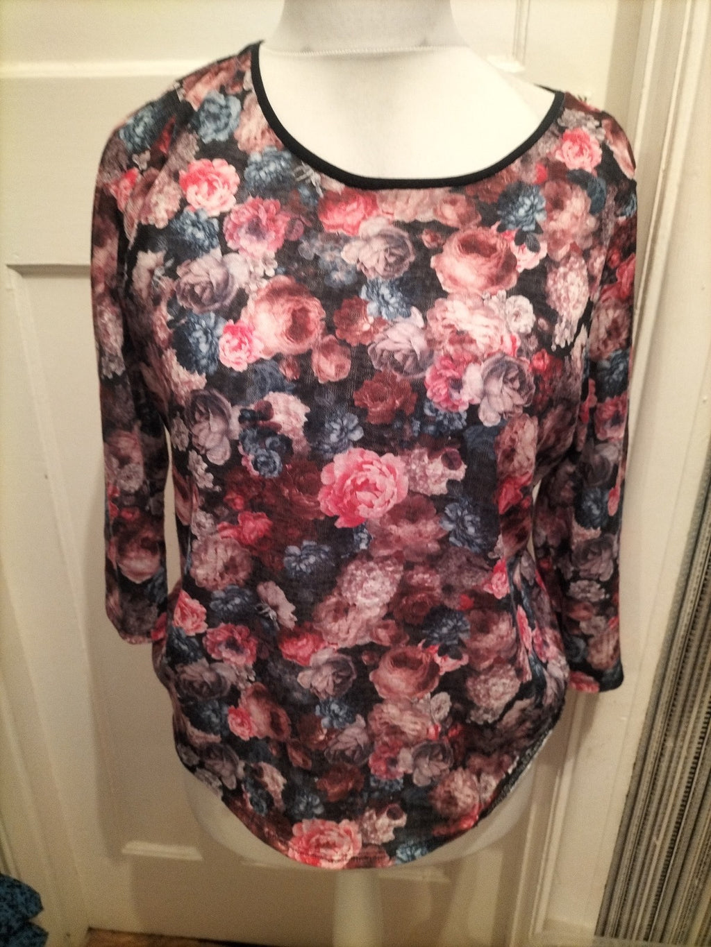 George 12 Multicoloured Floral 3/4 Sleeve Blouse