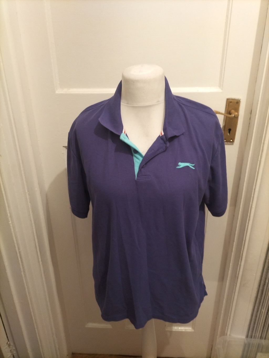 Ladies Slazenger Size XL Purple Short Sleeve Polo