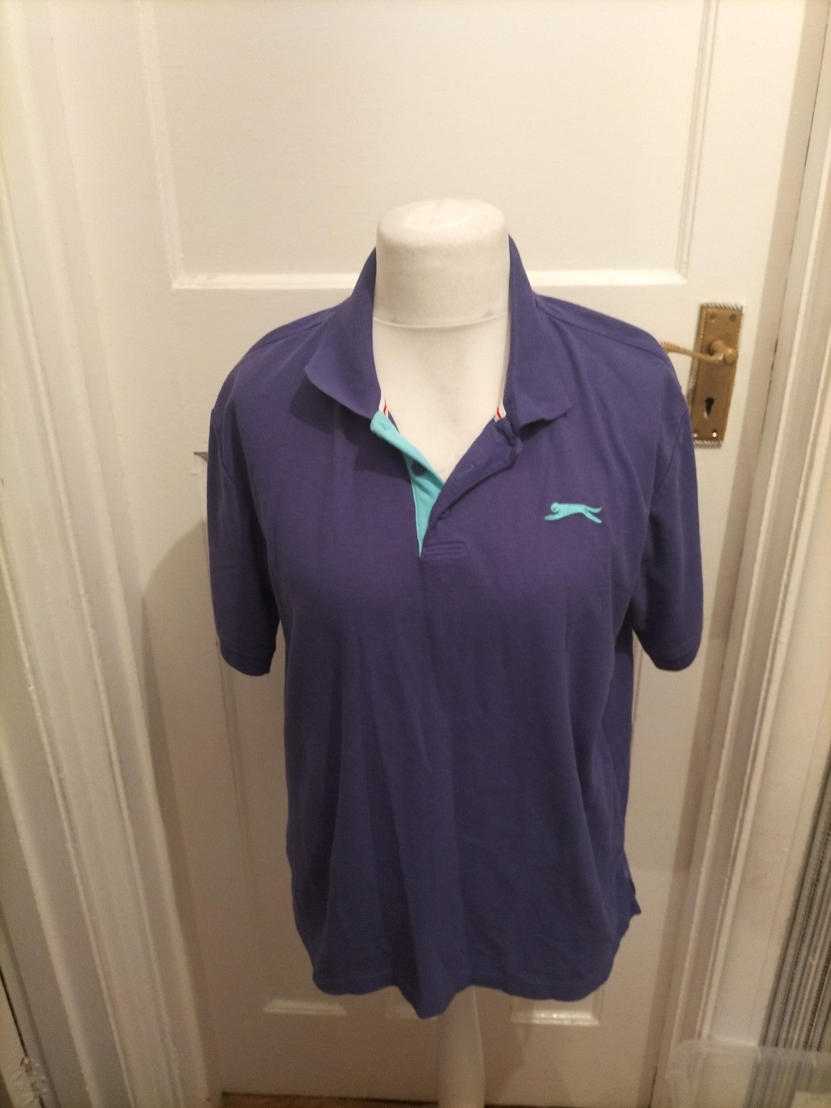 Ladies Slazenger Size XL Purple Short Sleeve Polo