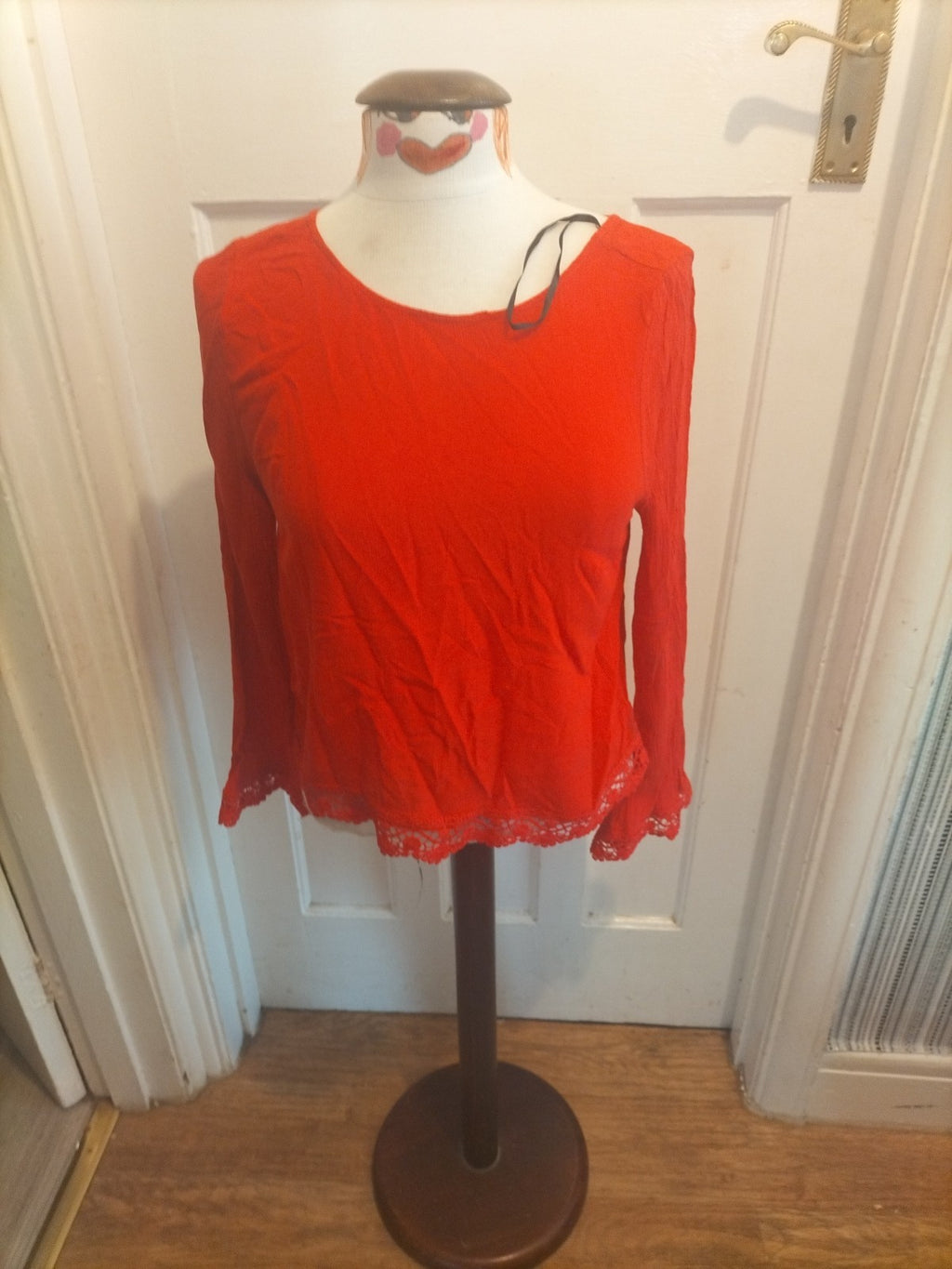 Ladies Red Top Size 6 H&M