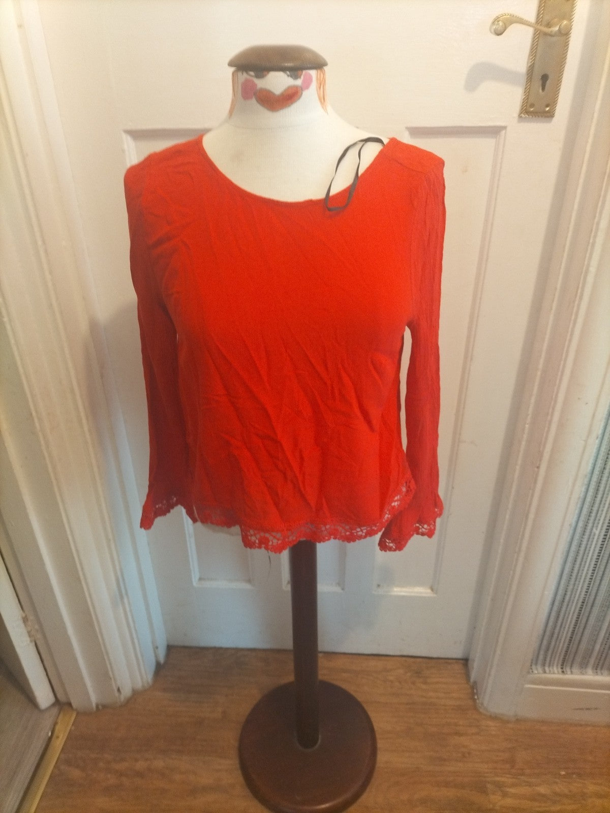 Ladies Red Top Size 6 H&M