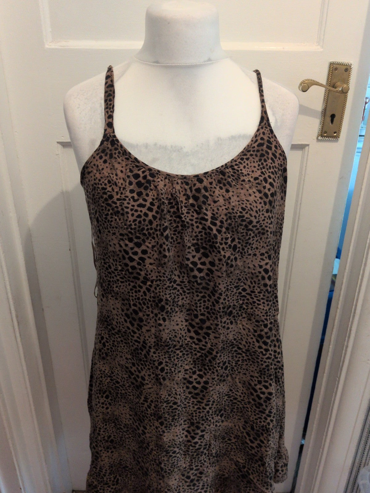 Bonmarche 14 Leopard Print Sleeveless Dress