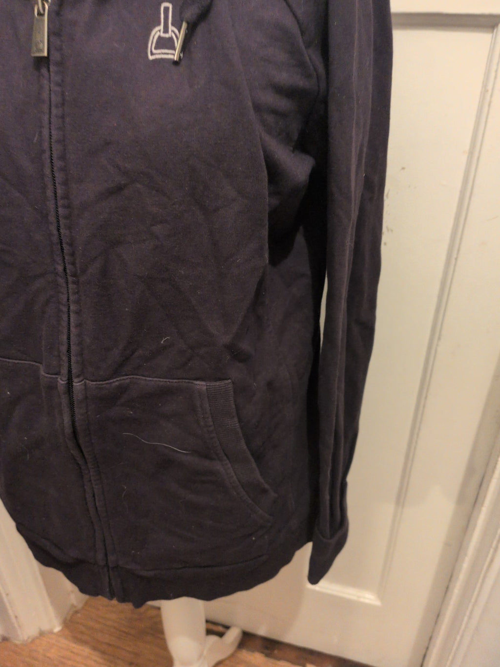 Ladies Brodelle Large Navy Full Zip Hoodie