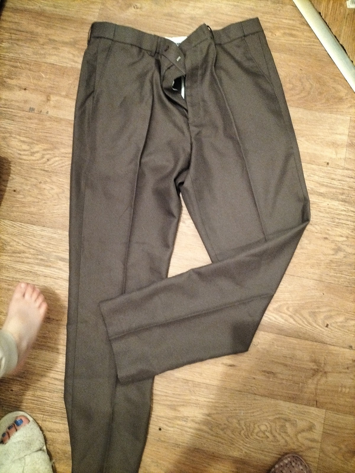 Mens James Holton Size 40/31 Brown Trousers