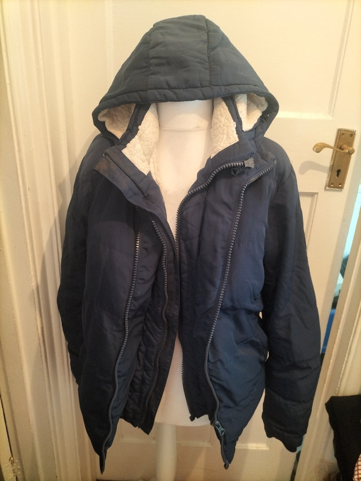 Soulcal Co Medium Navy Fleece Lined Puffer Coat