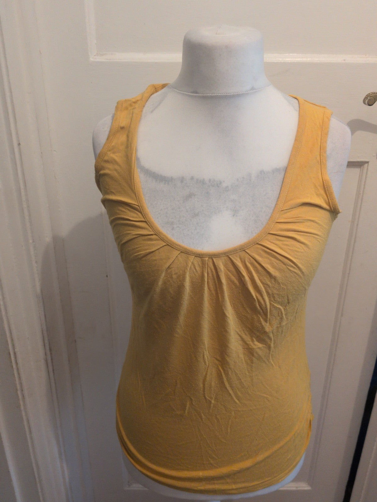 Ladies Primark Size 14 Yellow Sleeveless Tank Vest Top