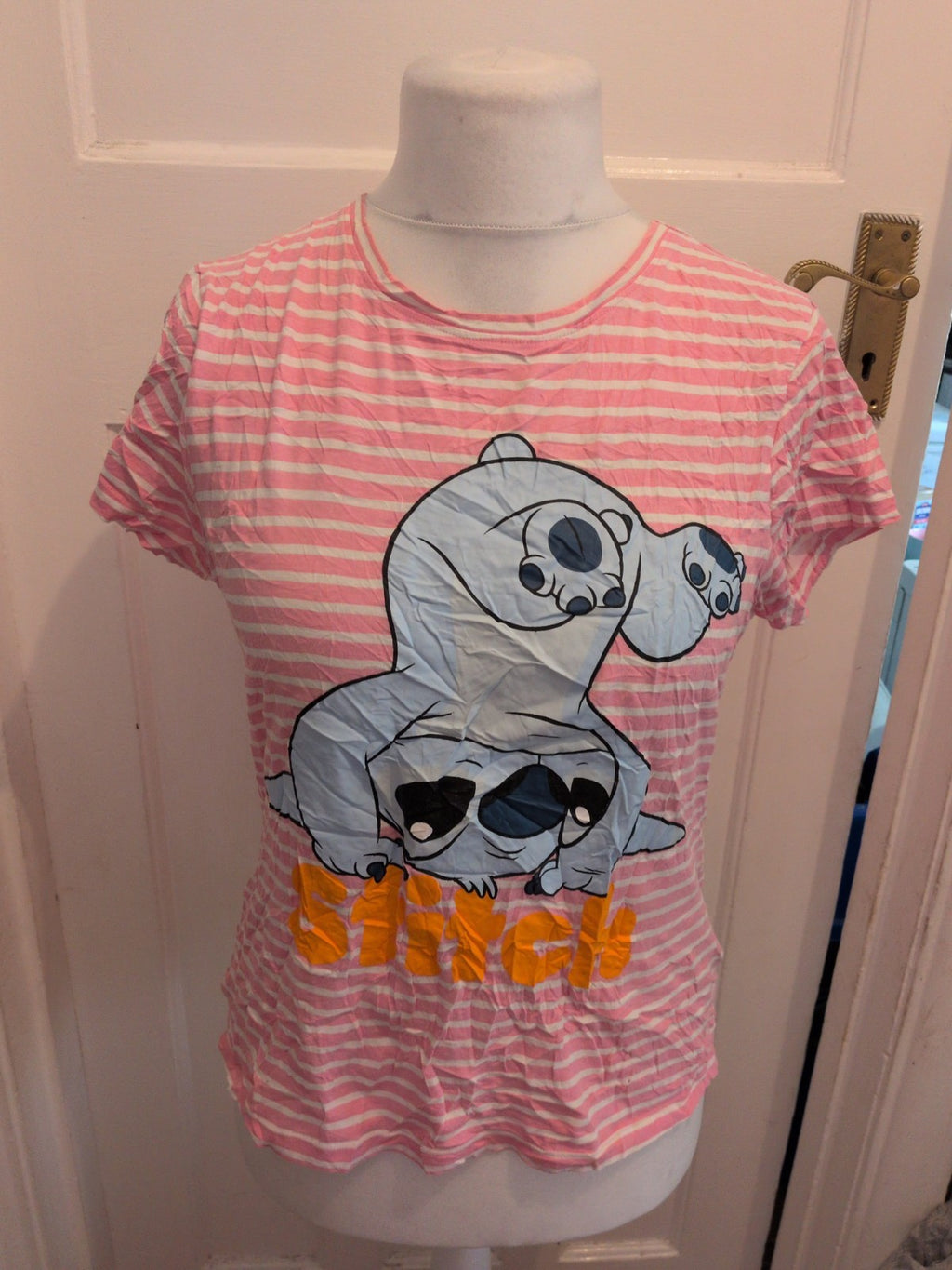 Primark Disney 10-12 Pink Stripe Pyjama Top