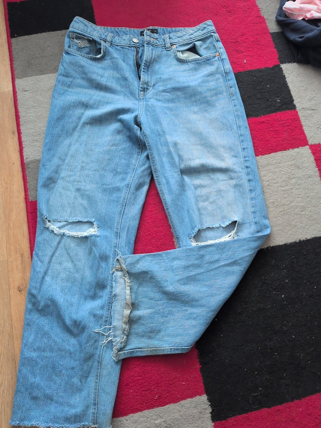 F&F 12 Straight Leg Rip Jeans