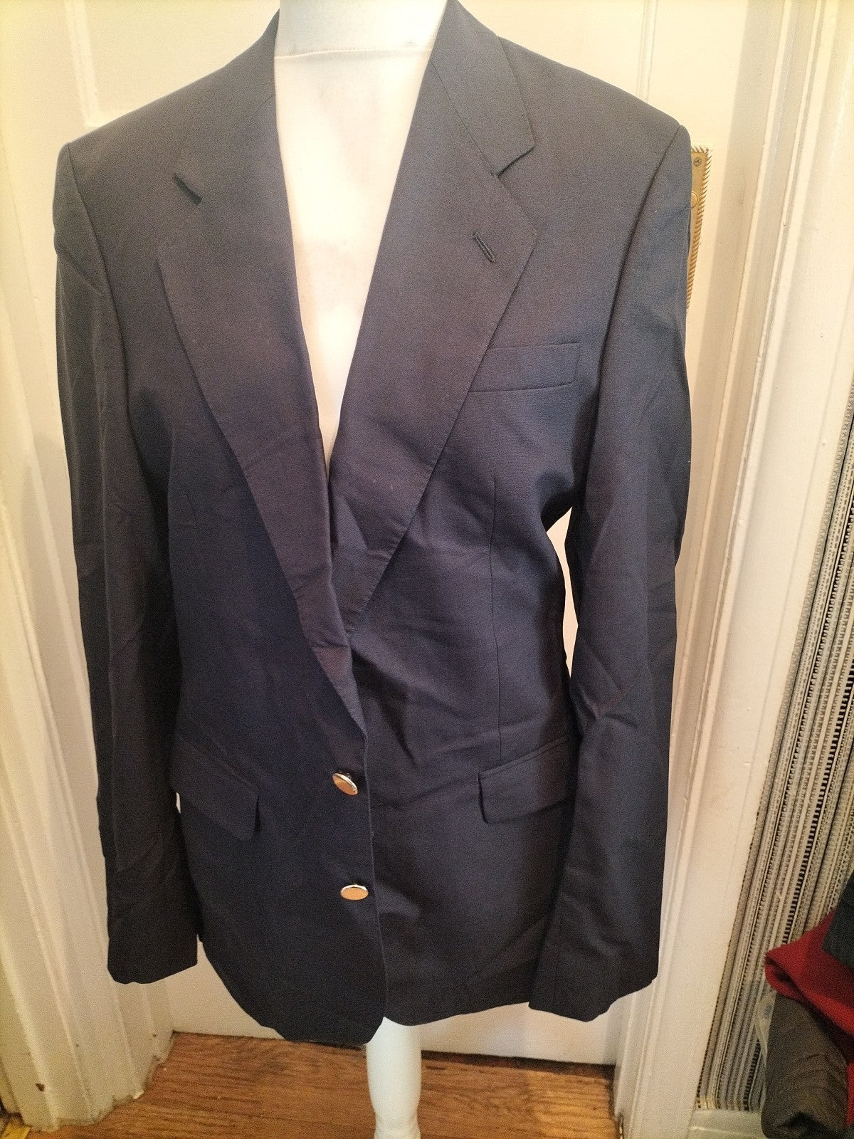 Mens David Little Size XL Cool Wool Navy Blazer