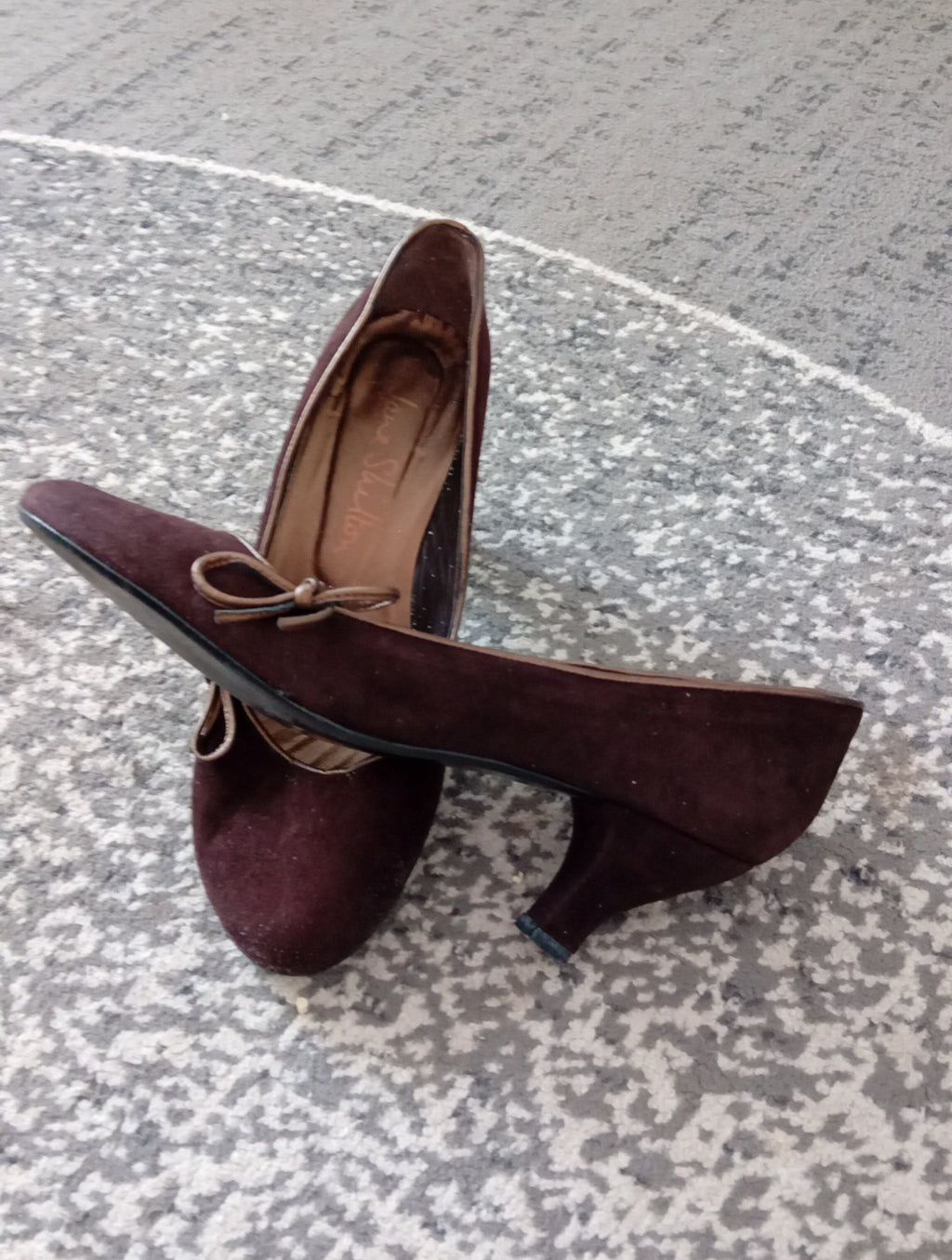 Ladies Brown Suede Court Shoes Jane Shilton Size 37 Free Delivery