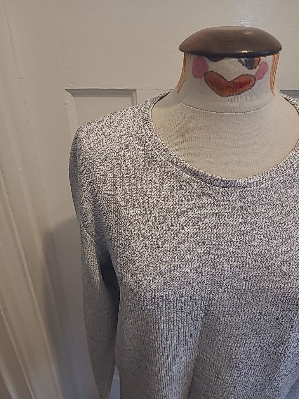 Mens Next Size Medium Slim Fit Grey Fleck Long Sleeved Pullover Jumper