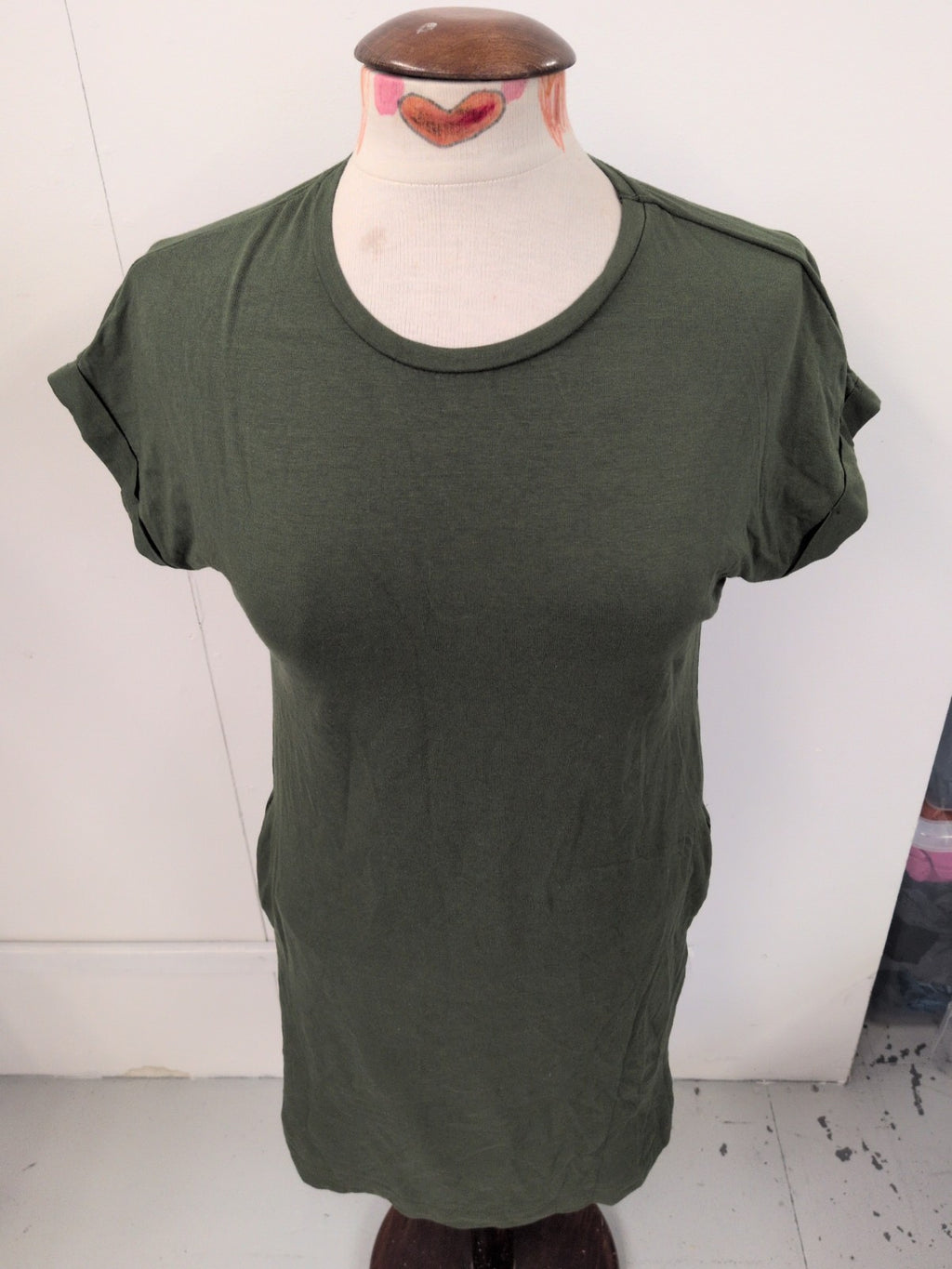 George 4-6 Khaki Green Short Sleeve Pencil Dress