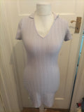 H&M Medium Lilac Short Sleeved V Neck Jumper Dress