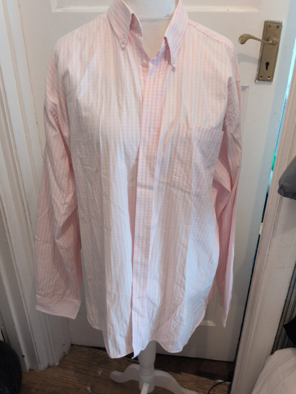 Melka 2XL Pink Check Long Sleeve Shirt