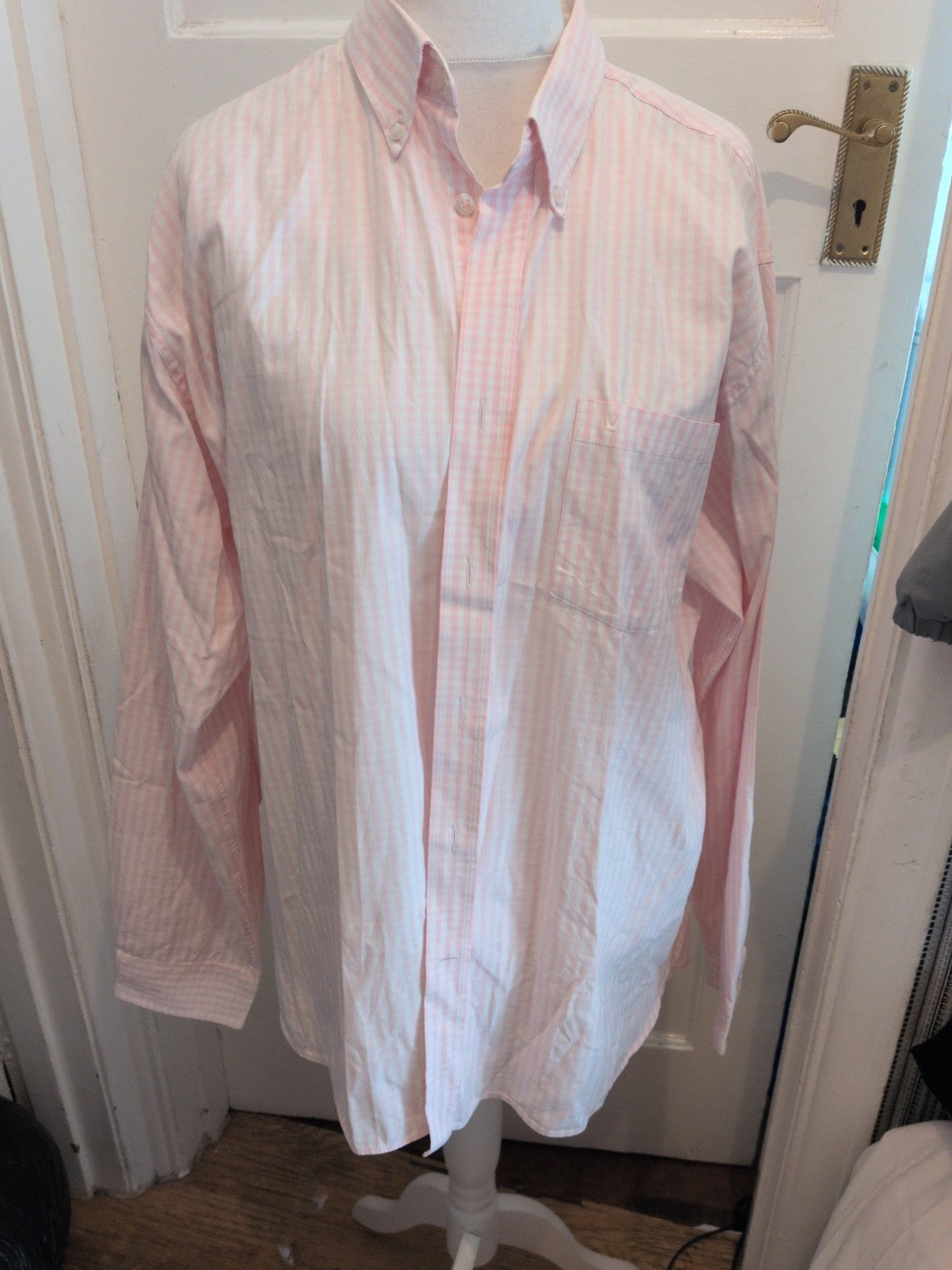 Melka 2XL Pink Check Long Sleeve Shirt