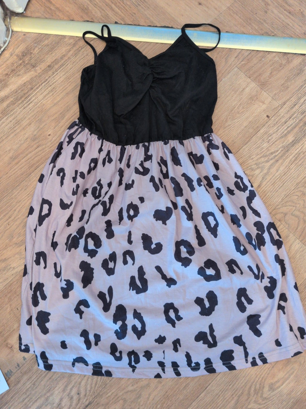 160cm Leopard Print Sleeveless Dress
