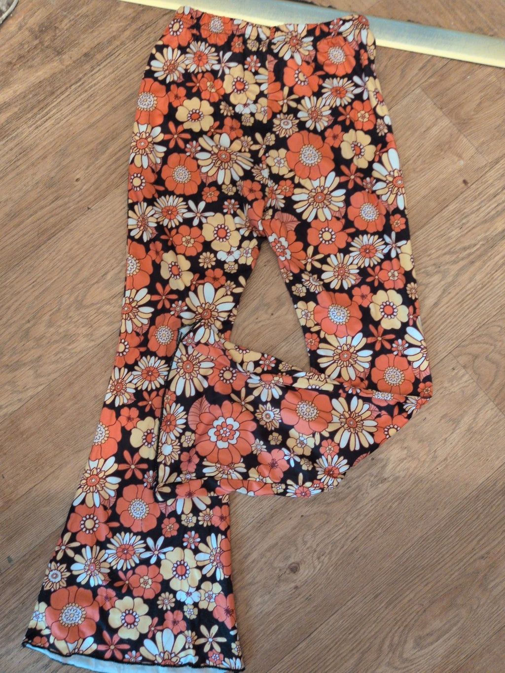 Shein 10 Years Floral Orange Leggings