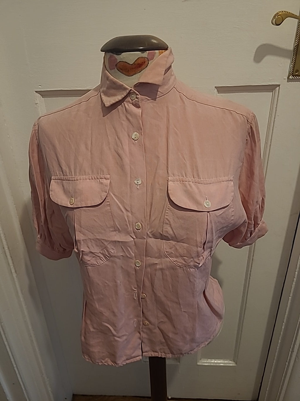 Ladies Renato Nucci Size Euro 38 Pink Shirt Sleeve Blouse