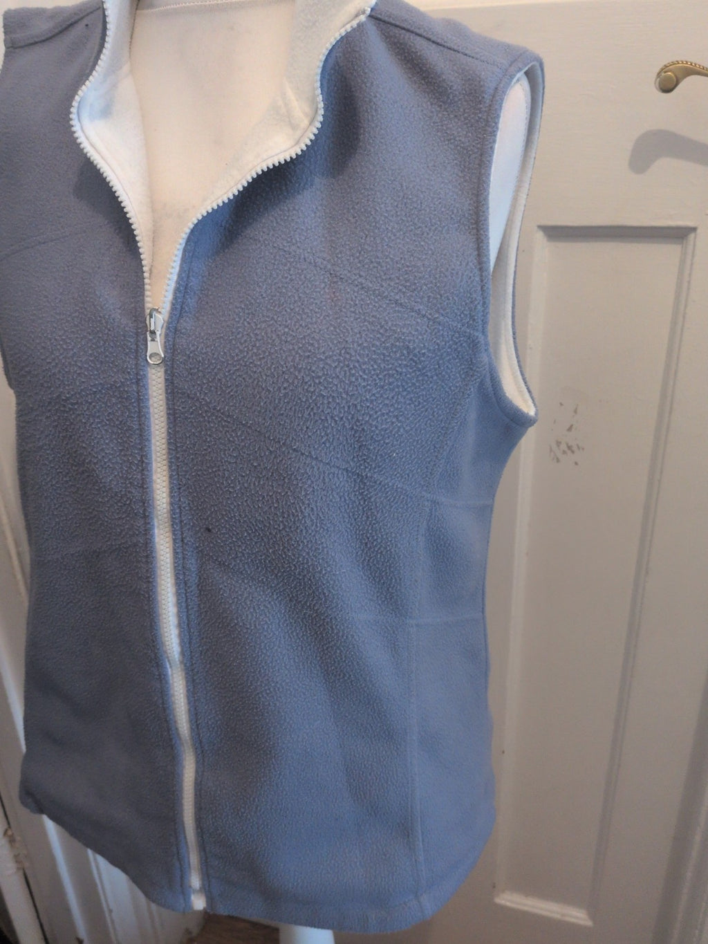 14-16 Blue Bobbling Sleeveless Zipped Waistcoat Jacket
