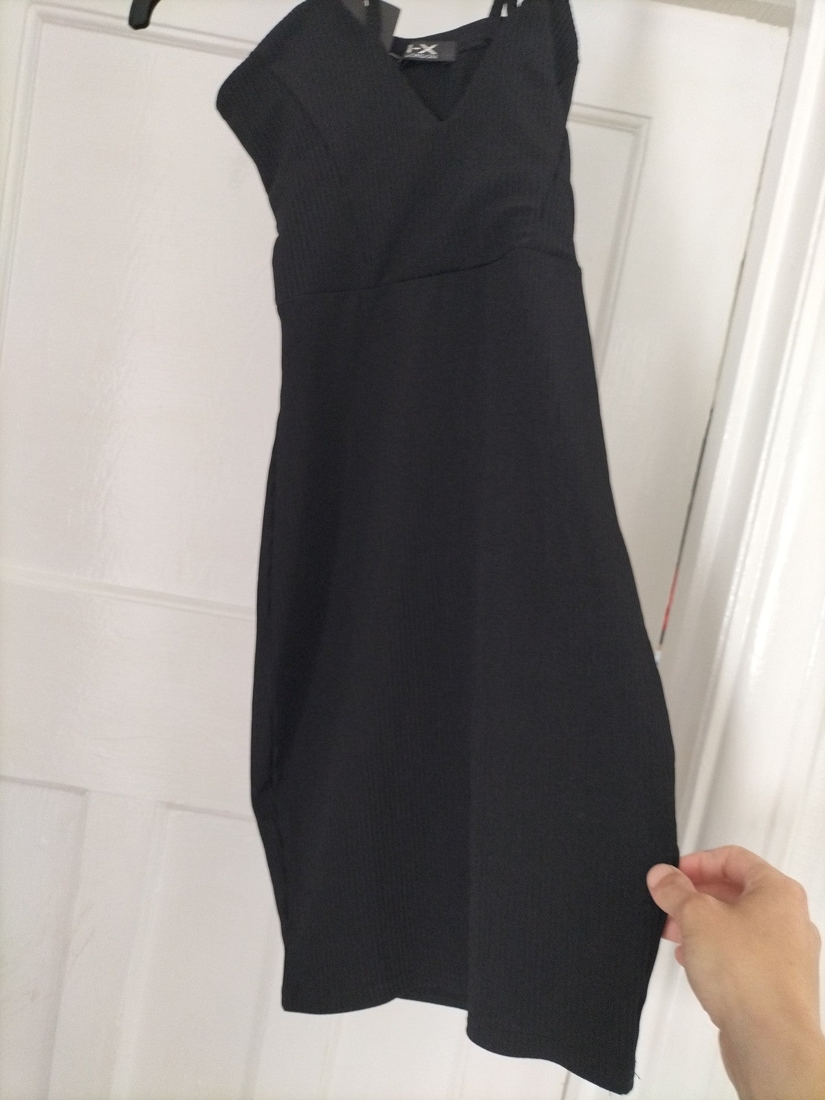 Brand New Ladies I-X London Size 8 Black Spaghetti Straps Dress