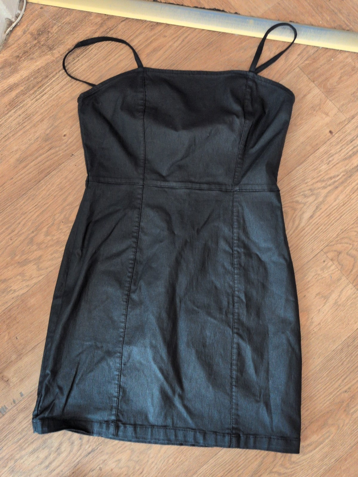 Denim&Co 12 Black Sleeveless Knee Length Dress