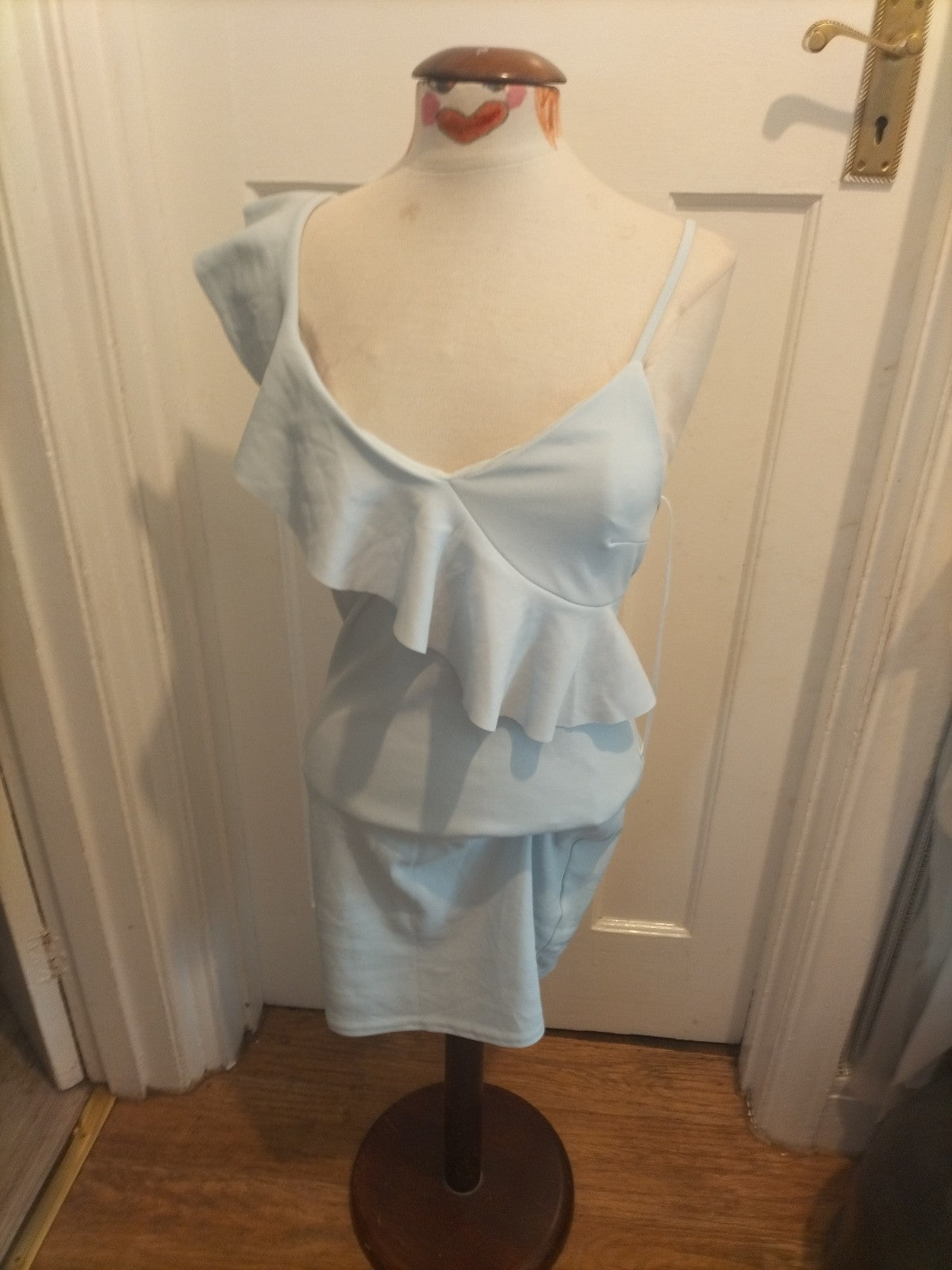 Ladies New Look Size 10 Pale Blue Sleeveless Short Dress